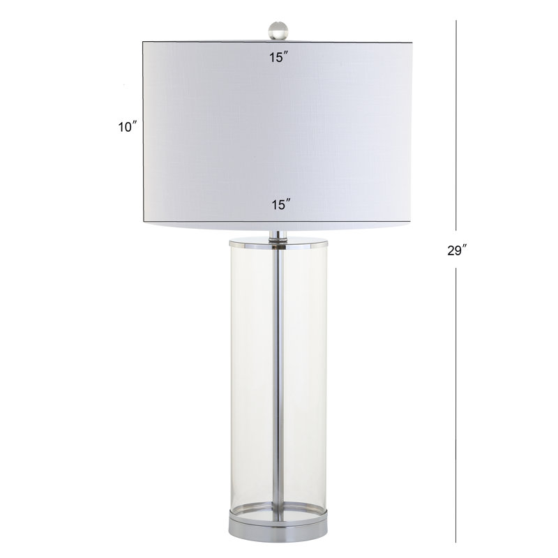 Silberston Glass Table Lamp, Chrome