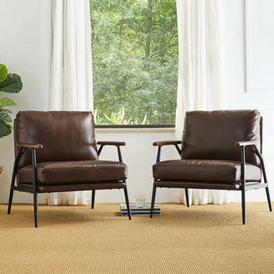 Avers Faux Leather Armchair
