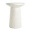 Table d'appoint d'extérieur 24 po H Mgo Terrazzo, blanc