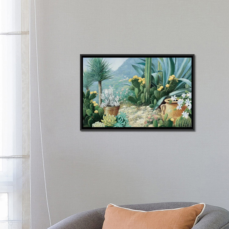 «Cactus», reproduction sur toile, H 18 po x l 26 po x P 1,5 po, Toile tendue, Pas de tapis