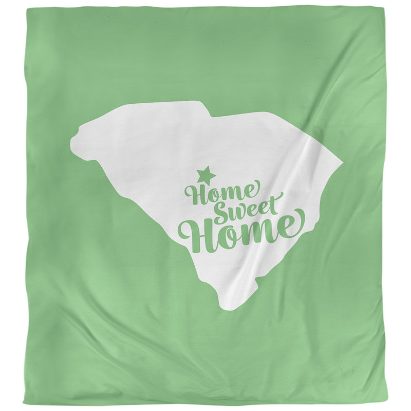 Housse de couette réversible simple et réversible home columbia, Vert, Polyester brossé