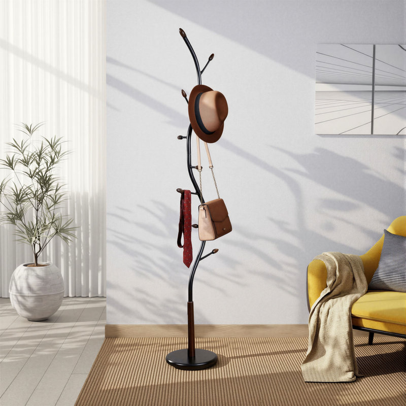 Gerlien Standing Coat Rack, Black
