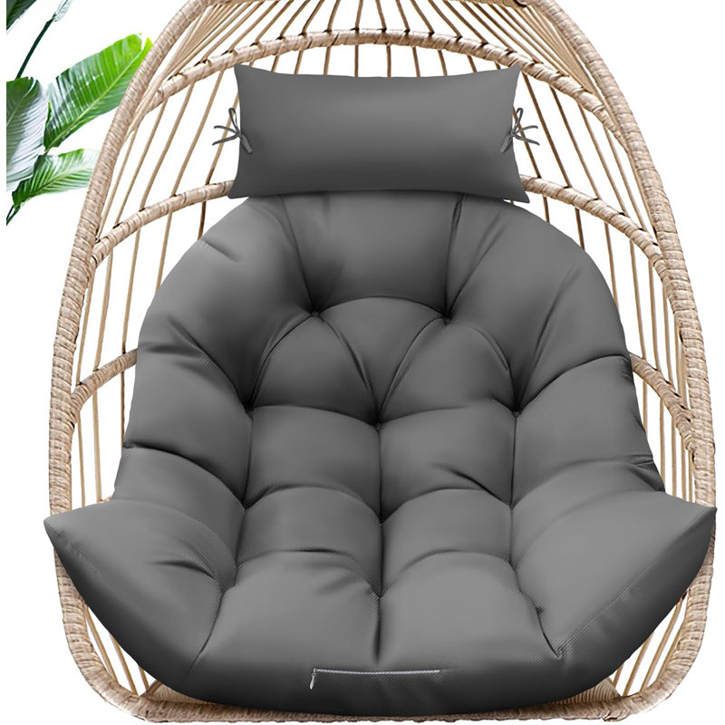 Egg Chair Cushion – Memory Foam Replacement With Headrest