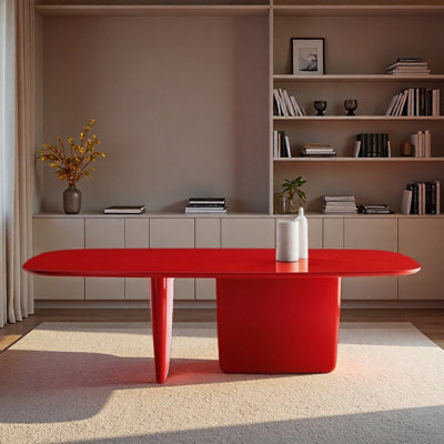 Solid wood desk for office/meeting room-red