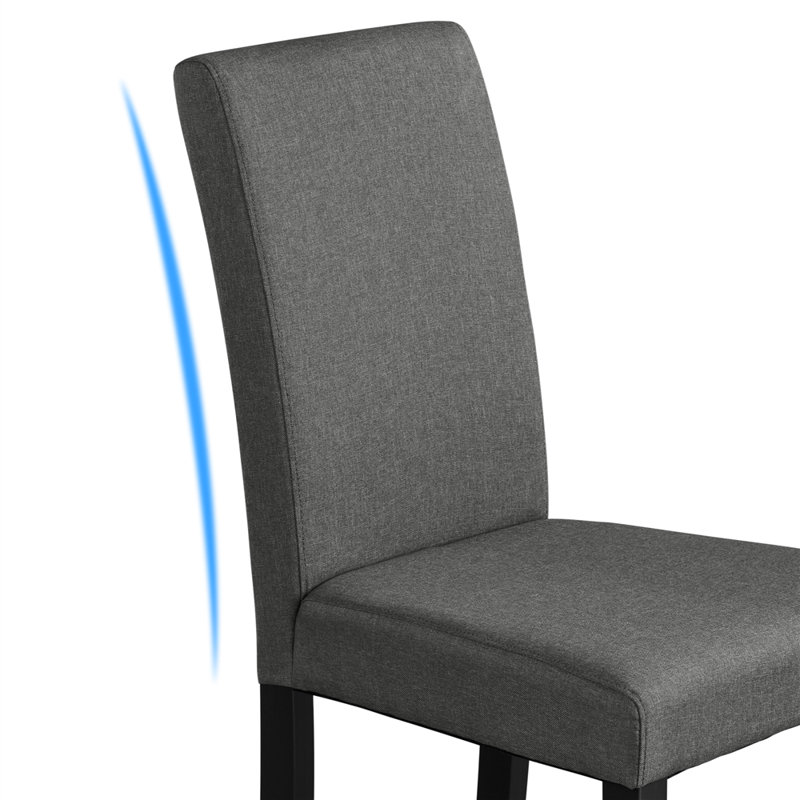 47.7cm H Upholstered Parsons Chair, Dark Grey