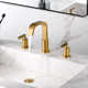 Widespread Bathroom Faucet with Drain Assembly