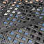 Table d'extérieur en aluminium avec capacité extensible, table de salle à manger à finition sable noir et assemblage facile