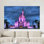 «Enchanting Starry Night Landscape», reproduction d'art sur toile, château d'or 1P