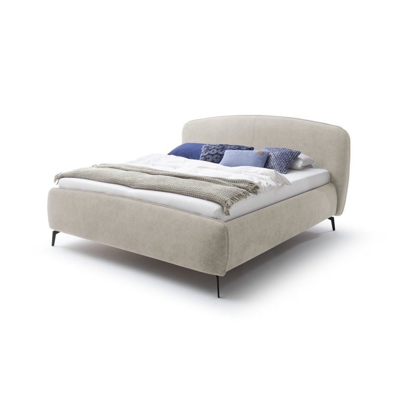 Asharia Upholstered Bed, 180 x 200cm, Beige