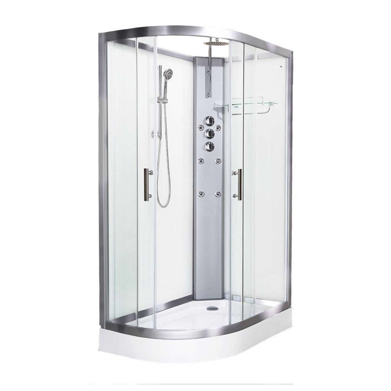 Vidalux Pure 1200 Right 1200 x 800 Shower Cabin-White, White