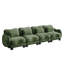 Canapé de soutien surdimensionné en chenille 4 places avec 4 coussins de taille exquise, conception ergonomique incurvée, canapé modulaire facile à assembler pour le bureau du salon, vert