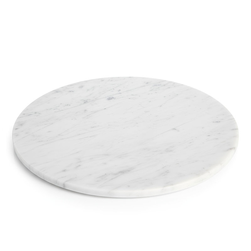 Argon Tableware Round Marble Serving Board - 33cm, White
