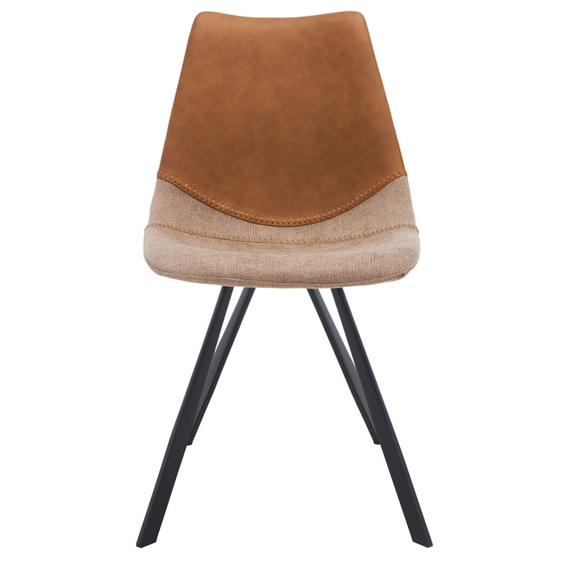 Chaise d'appoint en similicuir Greer, Cognac