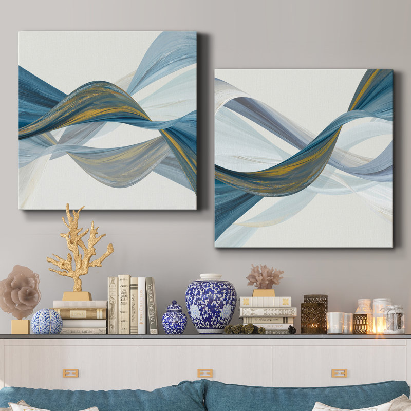 Changer les courants I - ensemble de 2 impressions sur toile, H 24 po x l 48 po x P 1 po, Toile tendue