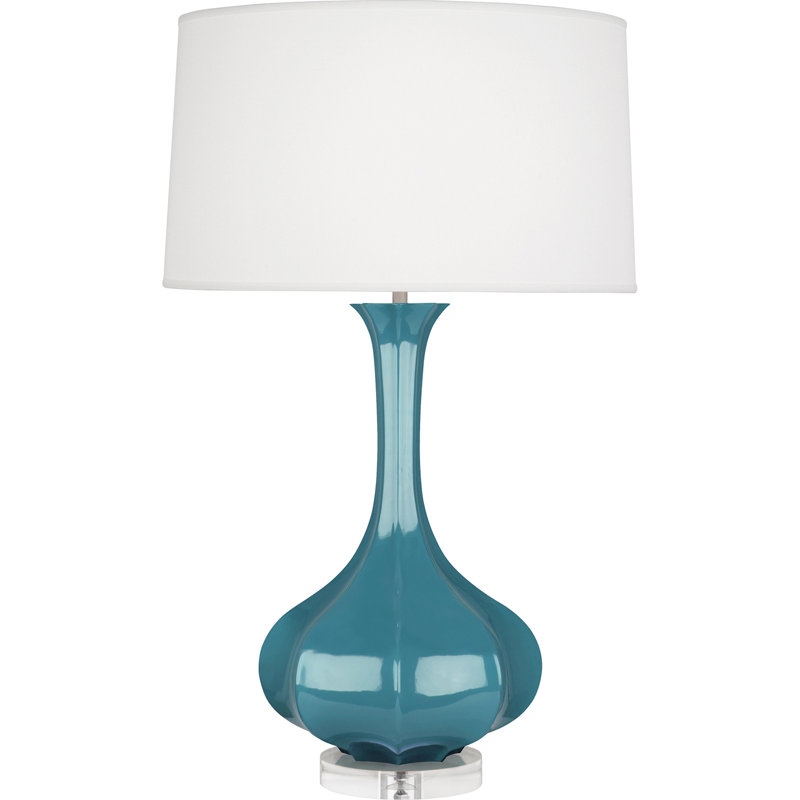 Lampe de table 32,75 po Pike, Bleu acier