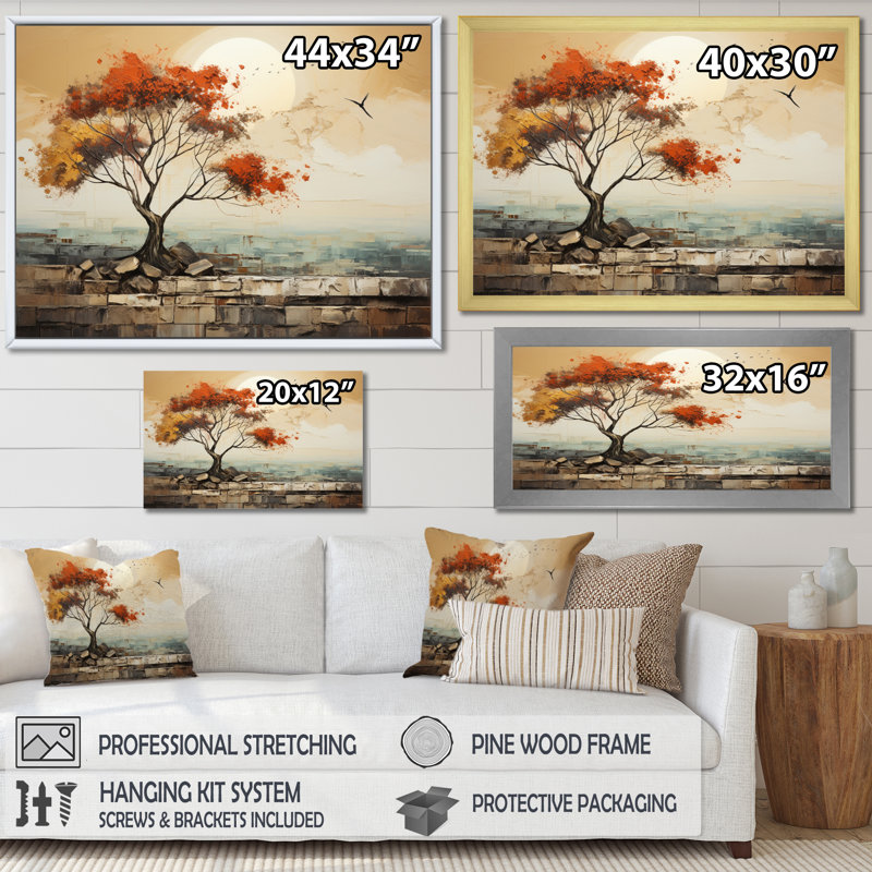 Baobab Tree Harmony II, reproduction d'art sur toile, H 12 po x l 20 po x P 1 po, Toile tendue