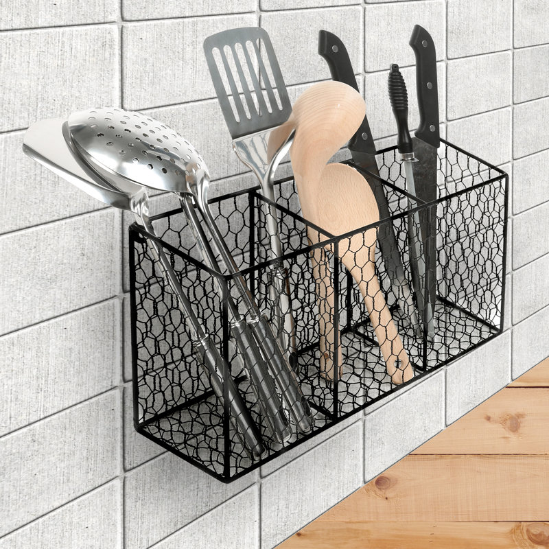 Metal Rectangle Flatware Caddy