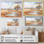 Beige, safari africain, paysage II, art mural Afrique-902431358-902431359
