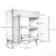 Meuble-lavabo simple imperméable 30 po avec comptoir en céramique blanc et portes à lattes horizontales