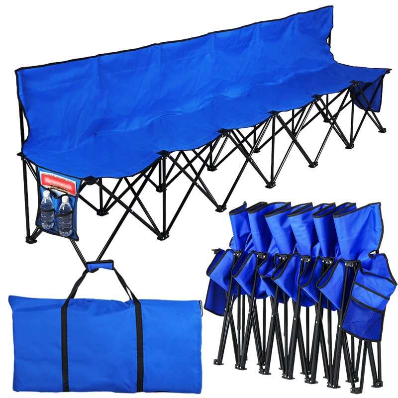 Folding Camping Bench, Blue