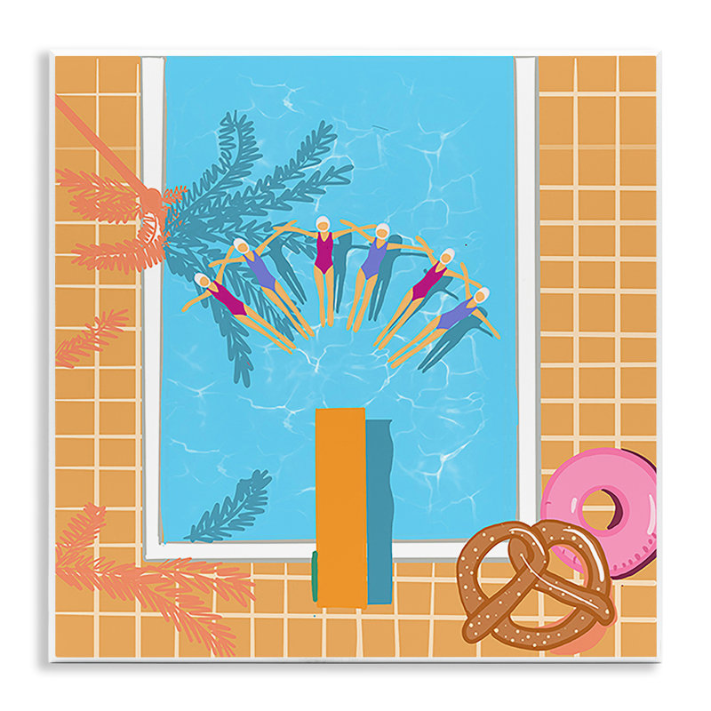 «In Sync Pool Swimmers», art mural par Ashley Singleton