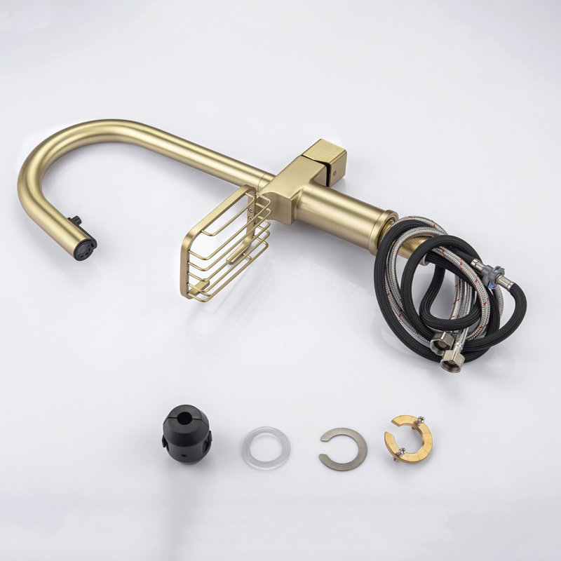 Kitchen Faucet - Single-hole Stainless Steel, Rose Gold