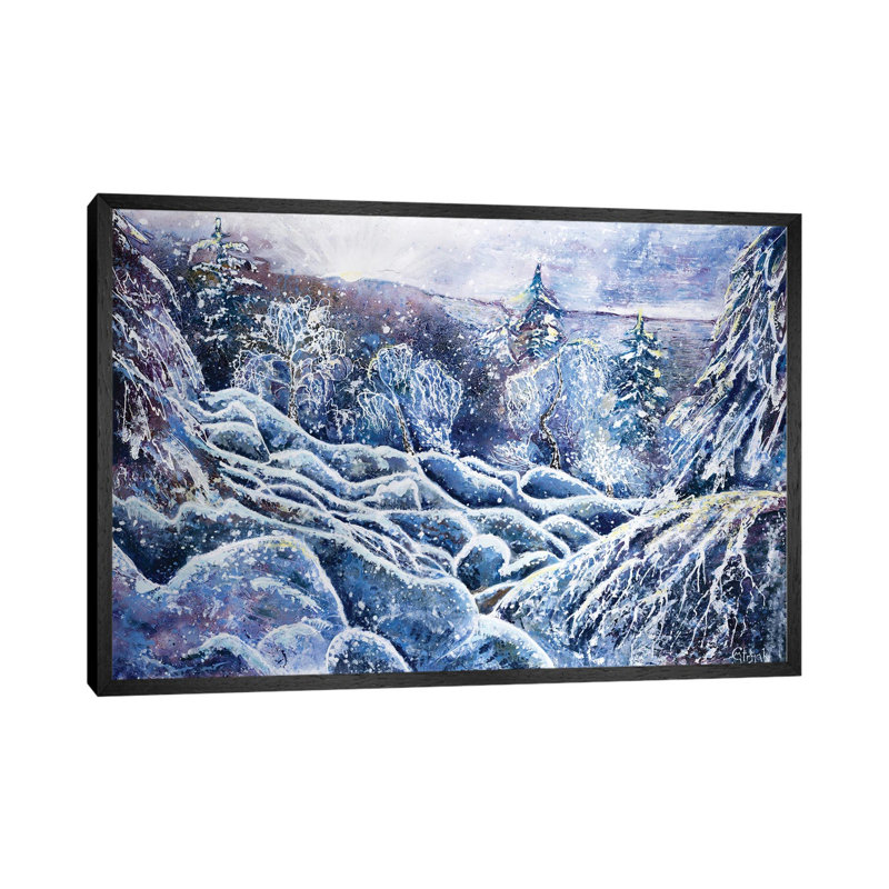 Winter 1 Piece Wall Art on Canvas, 66.04 cm H x 45.72 cm W, Black Framed