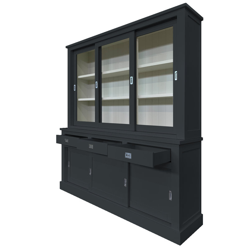 Lemire Display Cabinet, Anthracite Grey