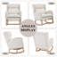 Fauteuil à bascule surdimensionné avec repose-pieds, fauteuil oscillant rembourré en peluche, fauteuil à bascule avec poche latérale, fauteuil de lecture décoratif pour le salon et l'allaitement-1243660655