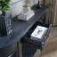 Console 59,2 po en bois sculpté noir avec tiroirs de rangement à tablette inférieure - Élégante décoration décorative pour l'entrée, le salon et le couloir