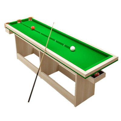 Table de billard rectangulaire en bois clair 96,46 po avec accessoires