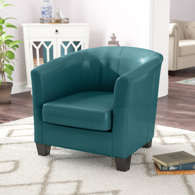 Ellen Enzo Upholstered Barrel Chair Faux Leather