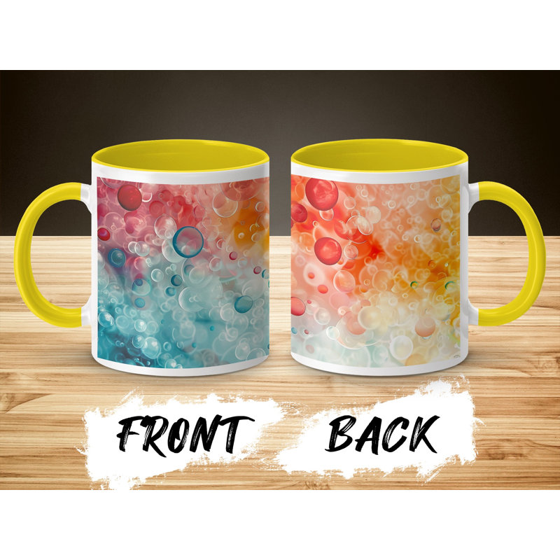 Polka Dot 11oz Accent Coffee Mug, Yellow