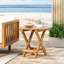 Table d'appoint en bois pliable sans installation, finition, supporte les plats de service lourds