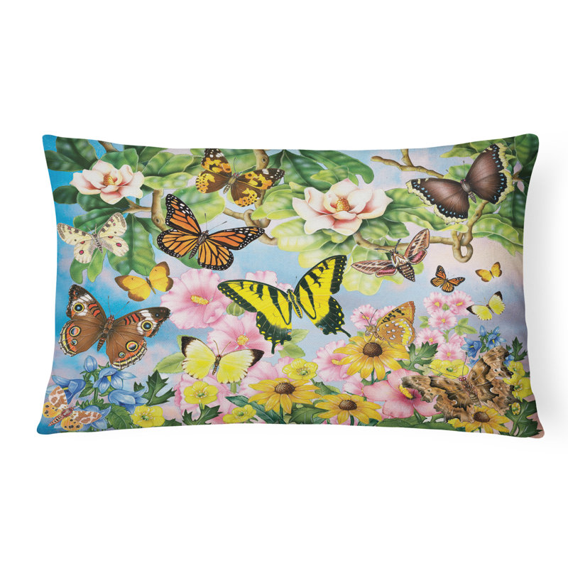 Outdoor Throw Pillow, North American Butterflies