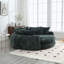 Fauteuil de 55 po de long en mousse de polyester, fauteuil rond surdimensionné, canapé moderne moelleux pour le salon-108833850