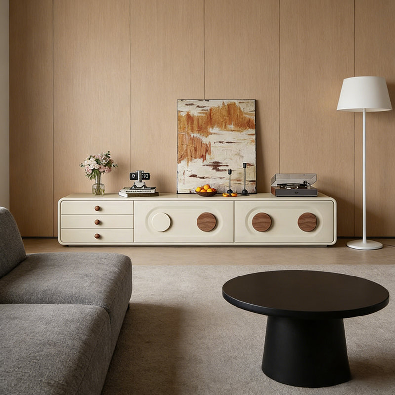 Meuble télé élégant avec tiroirs silencieux, H 15,74 po x L 78,74 po x l 15,74 po
