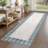 Modern Bordered Plaid Rugs Soft Thin Washable Hallway with Non-Slip TPR Rubber Backing, Foldable Low Pile Non Shedding Rugs-239566908