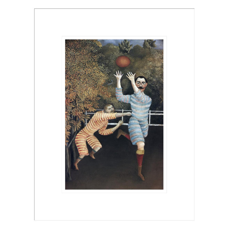 «Détail des joueurs de football» par Henri Rousseau - Impression giclée sur cadre, 16.75" H x 12.96" W