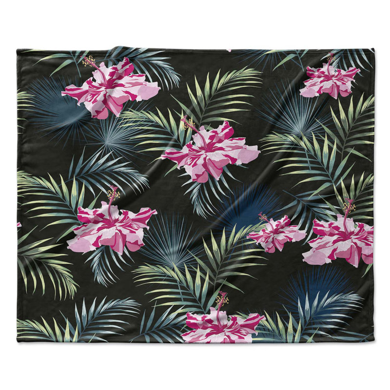 Jungle Foliage Polyester Comforter, Queen Comforter + 2 Standard Pillowcases