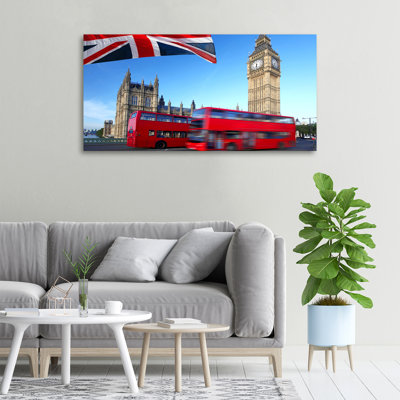 Bus In London - Wrapped Canvas Print