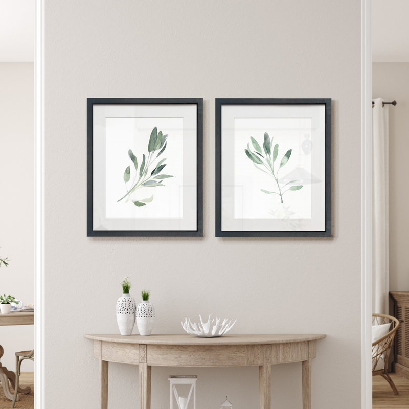 Simple sauge II-ensemble de 2 reproductions d’art encadrées sur papier