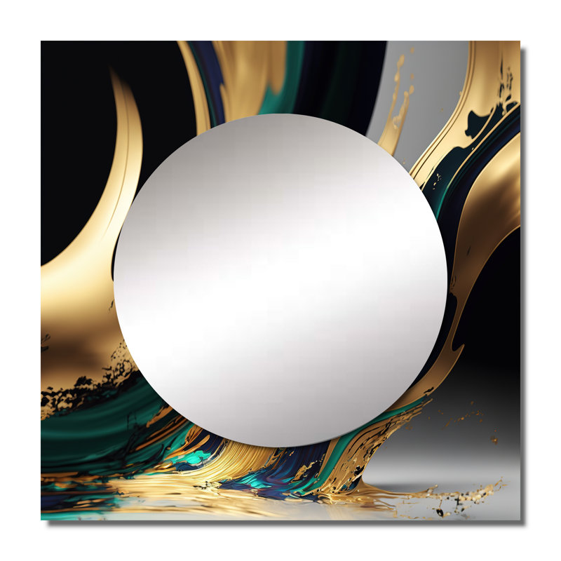 Mahieddine - Miroir mural de salon moderne, 23 po x 23 po