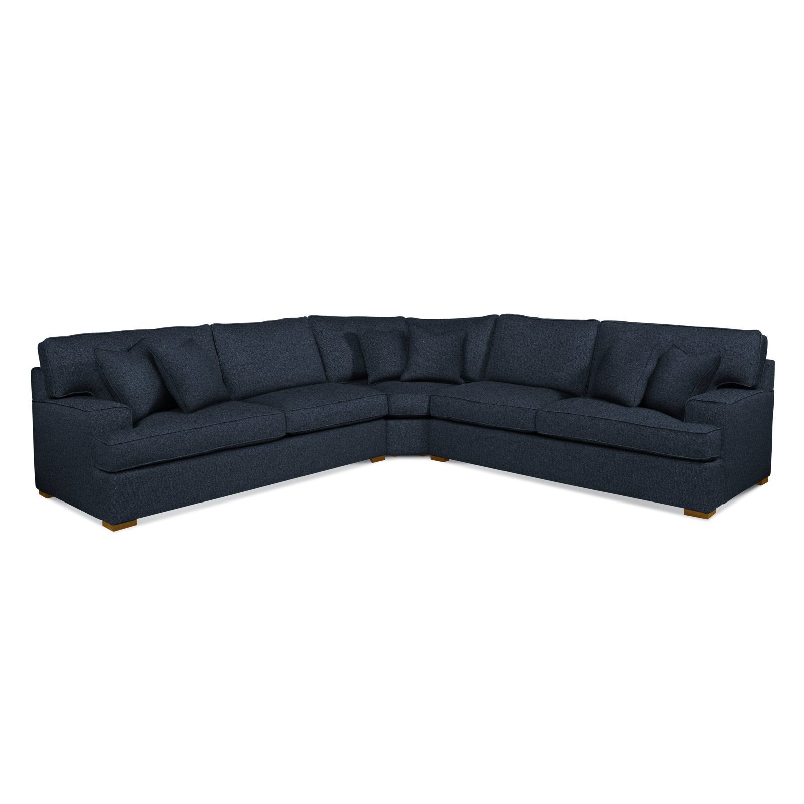 Sadie L-Sectional, Navy Crypton Performance; 0822-61, Havana Finish