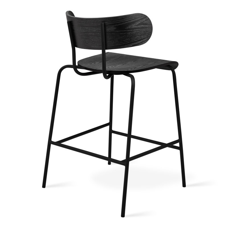 Tabouret de comptoir Bantam, Frêne noir / noir