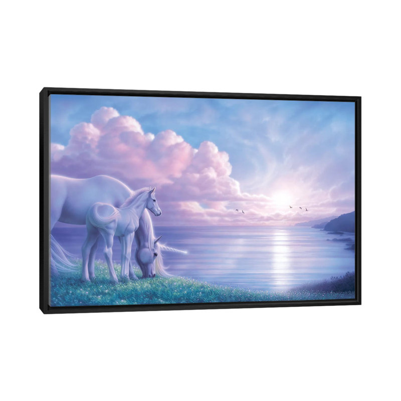 « paix sur la terre », impression sur toile, H 18 po x l 26 po x P 1,5 po, Toile avec cadre noir, Pas de tapis