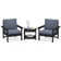 Reata HDPE 2-Person Conversation Set With Double-Tier Side Table and Cusions