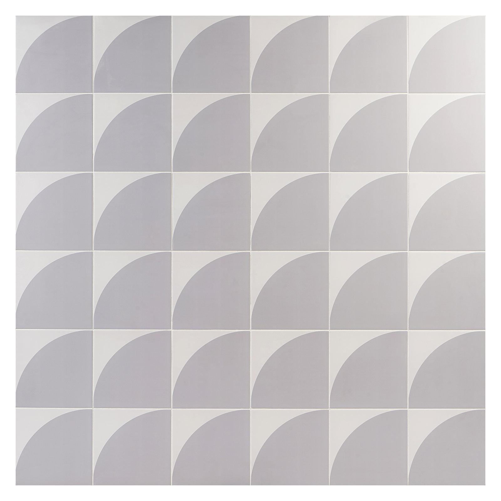 Stacy Garcia Victoria 8" x 8" Porcelain Encaustic Patterned Look Wall & Floor Tile, Cool Gray, 8" W x 8" L