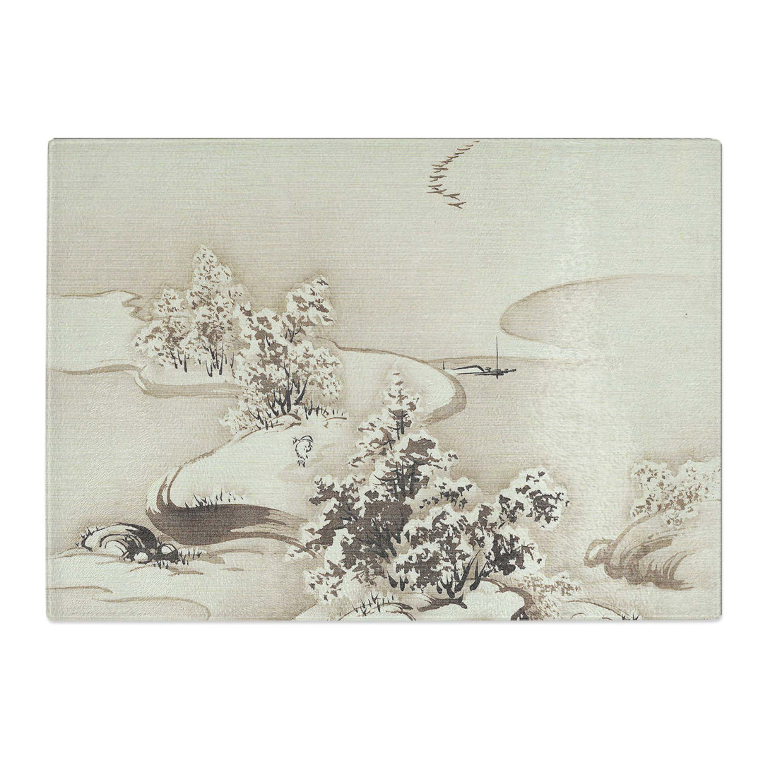 Tempered Glass Lake & Causeway by Hashimoto Gaho Chopping Board