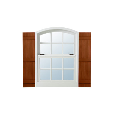 Four Board and Batten Closed Vinyl Shutters Pair